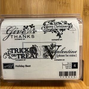 Stampin' Up! Holiday Best Stamp Set - Black Designs